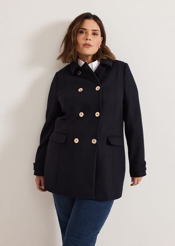 Phase Eight Aurelie Wool Coats Navy Canada | BKOZDW-741